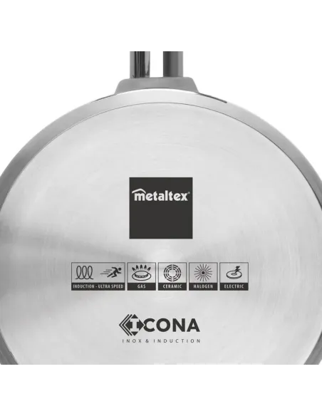 Metaltex Icona - Sartén Acero Inoxidable 24 cm