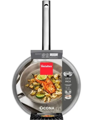 Metaltex Icona - Sartén Acero Inoxidable 20 cm