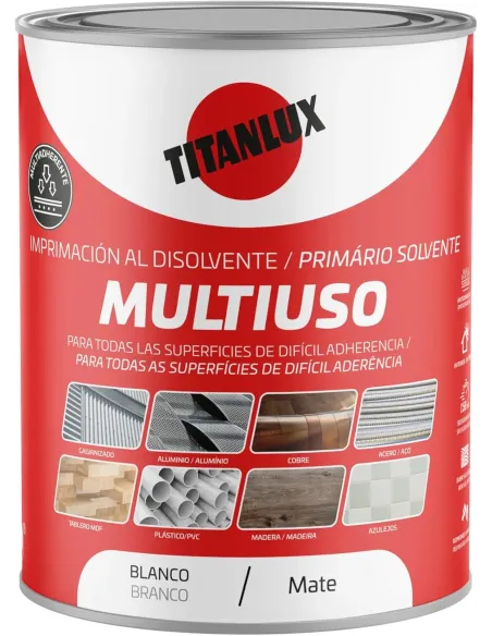 TITANLUX Imprimación Multiuso Blanca 750ml | Alta Adherencia TITANLUX Imprimación Multiuso Blanca 750ml | Alta Adherencia
