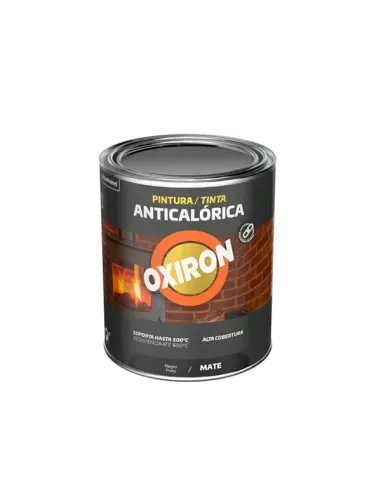 OXIRON Pintura Anticalórica Negra 750 ml | Alta Resistencia