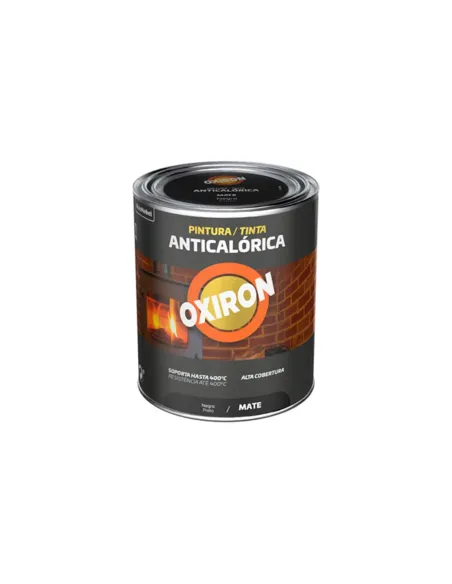 OXIRON Pintura Anticalórica Negra 250 ml | Resistente al Calor