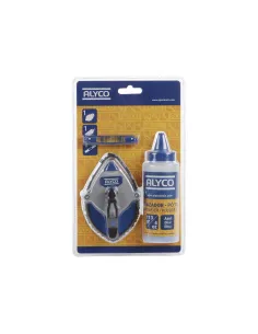 ALYCO Juego 3 Piezas Tiralíneas + Nivel + Polvo Trazador