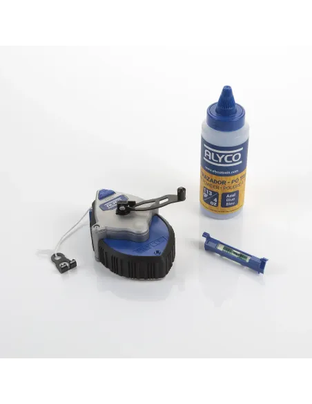 ALYCO Juego 3 Piezas Tiralíneas + Nivel + Polvo Trazador