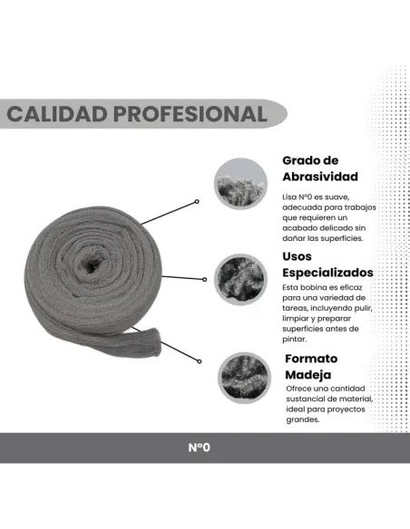 Bobina Lana de acero - Número 0