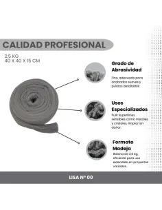 Bobina Lana de acero - Número 00 2