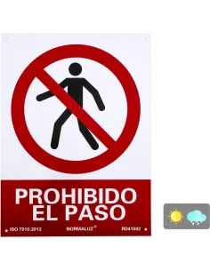 Normaluz - RD41002 Prohibido el paso 30 X 40