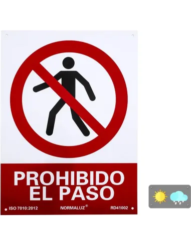 Normaluz - RD41002 Prohibido el paso 30 X 40