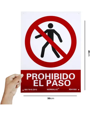 Normaluz - RD41002 Prohibido el paso 30 X 40