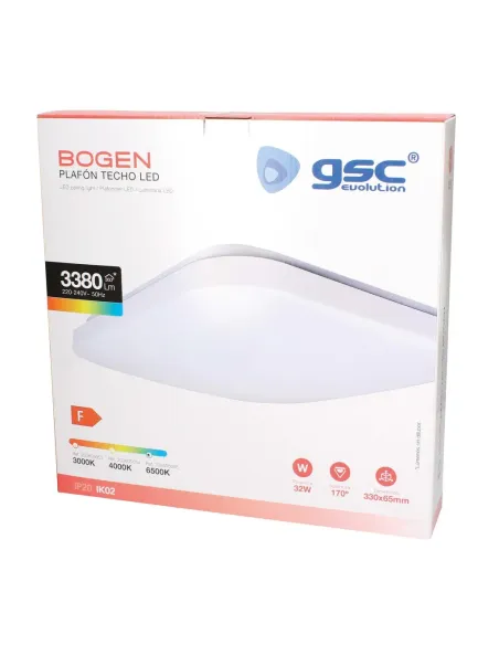 Plafón LED Cuadrado 32W 6500K GSC Bogen | Luz Blanca Fría