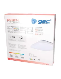 Plafón LED Cuadrado 32W 6500K GSC Bogen | Luz Blanca Fría 2