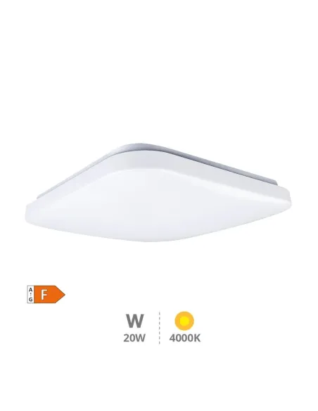 Plafón LED Cuadrado 20W 4000K GSC Bogen | Luz Neutra