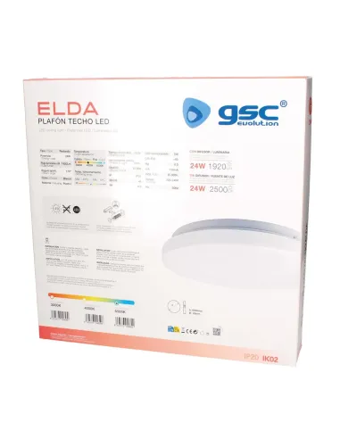 Plafón LED Redondo 24W 6500K GSC Elda | Luz Blanca Fría