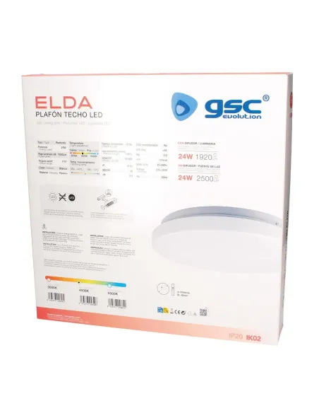 Plafón LED Redondo 24W 4000K GSC Elda | Luz Neutra