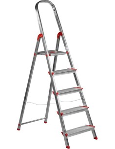 Escalera de aluminio Rolser Norma de 5 peldaños anchos abierta