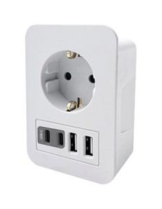 Adaptador Schuko HEPOLUZ 2 USB A + 2 USB C | 01793