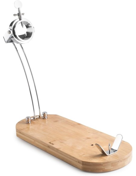 Jamonero IBILI Maestro Plegable Giratorio Inox + Bambú | 684220