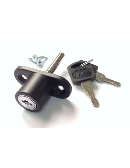 Cerradura Ventana FERPASA Negra Pin Largo | 13126