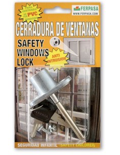 Cerradura Ventana FERPASA Plata Pin Largo | 13112