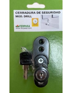 Cerradura Seguridad Ventana FERPASA Drill Negra | 13142