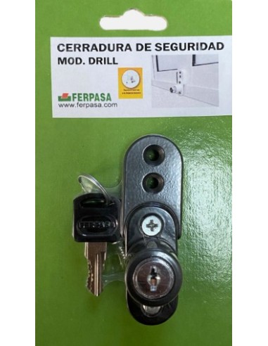Cerradura Seguridad Ventana FERPASA Drill Negra | 13142