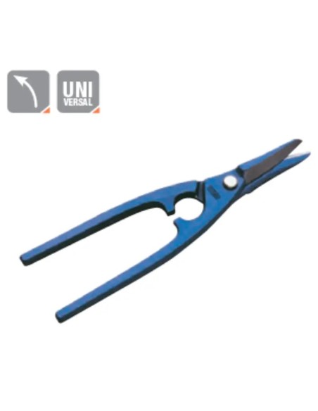Tijera cortachapas Altuna 3511-30 de color azul para corte universal de metales.