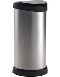 Cubo Basura CURVER Touch Gris Metálico 40 L