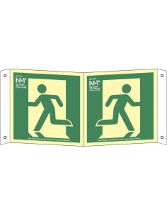 NMZ - B17020 -Señal panorámica Salida de Emergencia 22 x 22cm