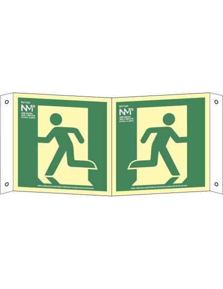 NMZ - B17020 -Señal panorámica Salida de Emergencia 22 x 22cm