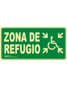 NMZ - B11173 - Señal Zona de refugio 30 X 10.5 cm