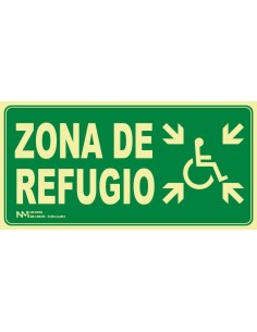 NMZ - B11173 - Señal Zona de refugio 30 X 10.5 cm 2