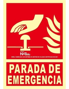 NMZ - B00134 - Señal Parada de Emergencia 21X30 cm