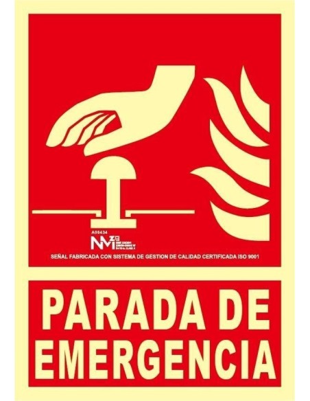 NMZ - B00134 - Señal Parada de Emergencia 21X30 cm