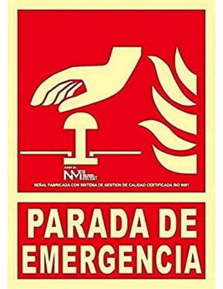 NMZ - B00134 - Señal Parada de Emergencia 21X30 cm