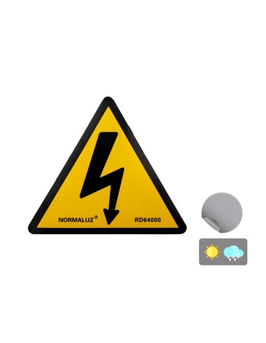 NMZ - RD64000 - Adhesivo Triángulo Peligro Riesgo Eléctrico 105mm (10 ud)