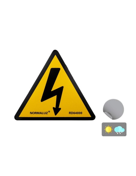 NMZ - RD64000 - Adhesivo Triángulo Peligro Riesgo Eléctrico 105mm (10 ud)