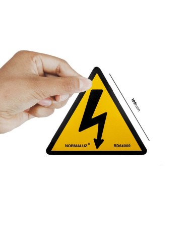 NMZ - RD64000 - Adhesivo Triángulo Peligro Riesgo Eléctrico 105mm (10 ud)