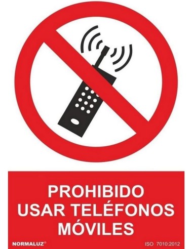 NMZ - RD40020 - Señal Prohibido Usar Teléfonos Móviles 21x30cm