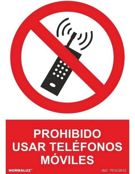 NMZ - RD40020 - Señal Prohibido Usar Teléfonos Móviles 21x30cm