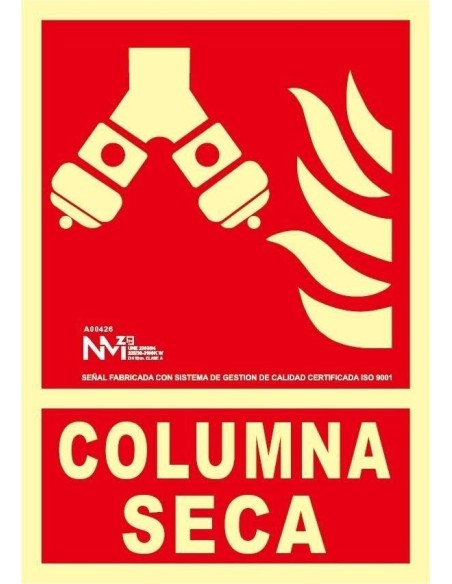 NMZ - B00126 - Señal Columna Seca 21x30 cm