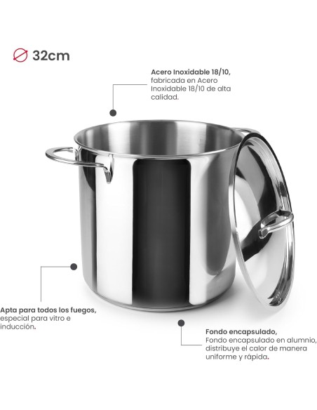 Olla Súper Alta IBILI Noah Inox 18/10 32 cm | 605432