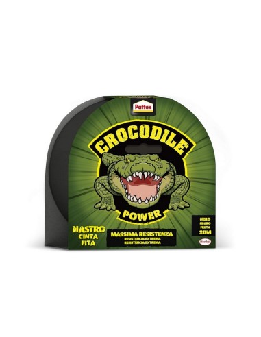Pattex Cocodrile - Cinta americana negro 20 mt.
