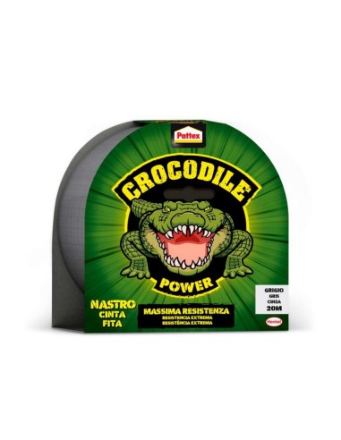 Pattex Cocodrile - Cinta americana gris 20 mt.