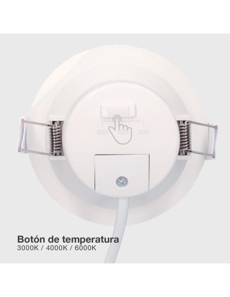 Aro LED Empotrable GSC 7W Luz Seleccionable Antideslumbrante