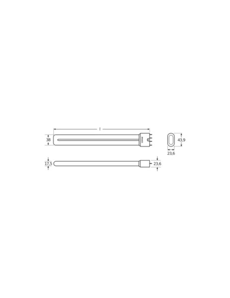 Especificaciones Osram Dulux L 18W 840 de 4 pines.
