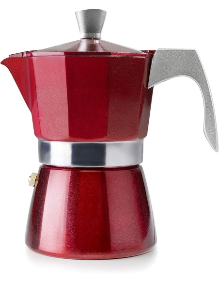 Cafetera Express IBILI Evva Red Inducción 3 Tazas 150 ml