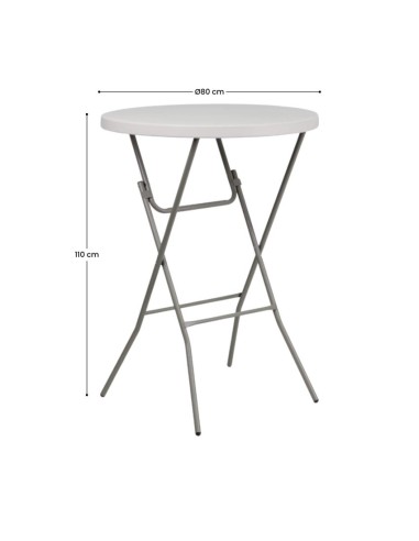 Mesa Plegable Redonda Catering 80×110 cm
