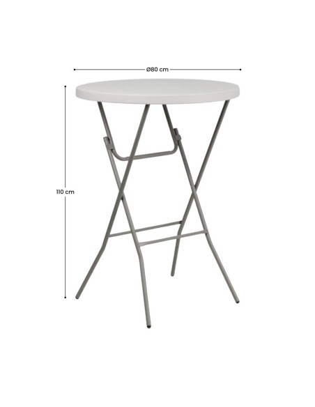 Mesa Plegable Redonda Catering 80×110 cm