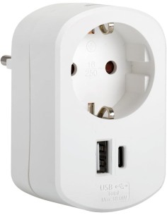 Adaptador SIMON Schuko 16A + USB A y C | CL610306 2