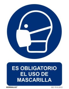 NMZ - RD20026 - Señal uso obligatorio de mascarilla PVC 210 x 300 mm
