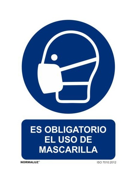 NMZ - RD20026 - Señal uso obligatorio de mascarilla PVC 210 x 300 mm